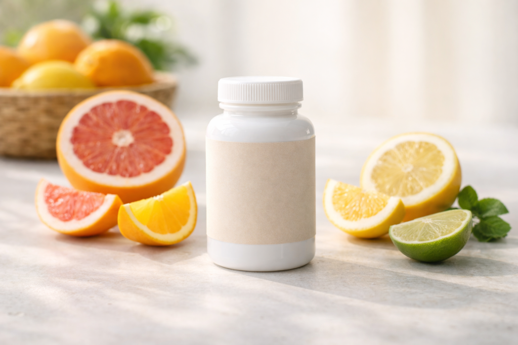 The Citrus Weight Loss Secret Everyone’s Talking About in 2026 4 Citrus-based dietary supplement displayed with fresh fruits in a modern setting